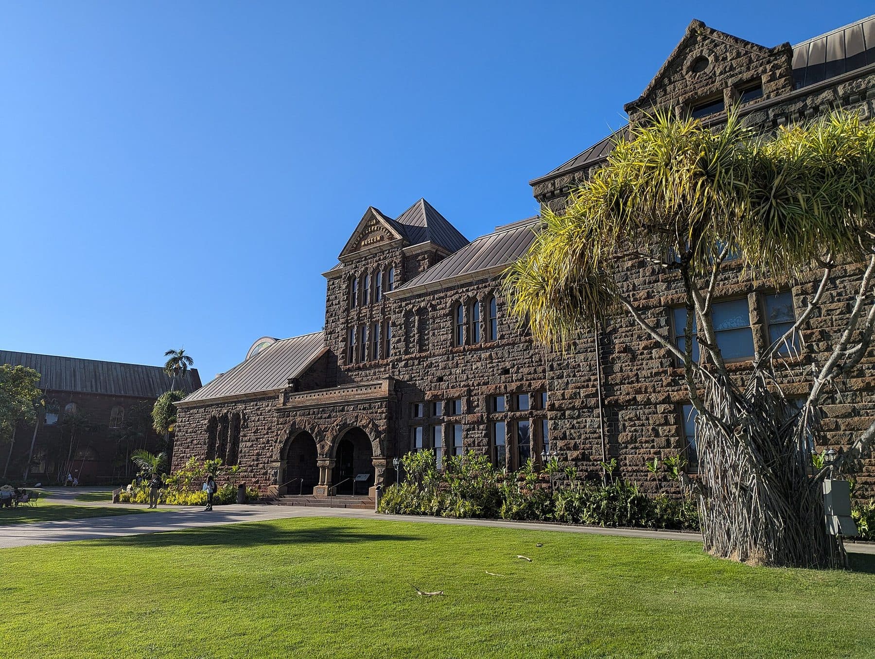 Historic lava-stone buildings of Bishop Museum in Kalihi