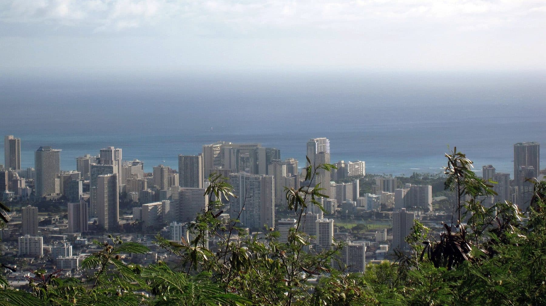 Honolulu’s high-rises seen from Puʻu ʻUalakaʻa State Wayside