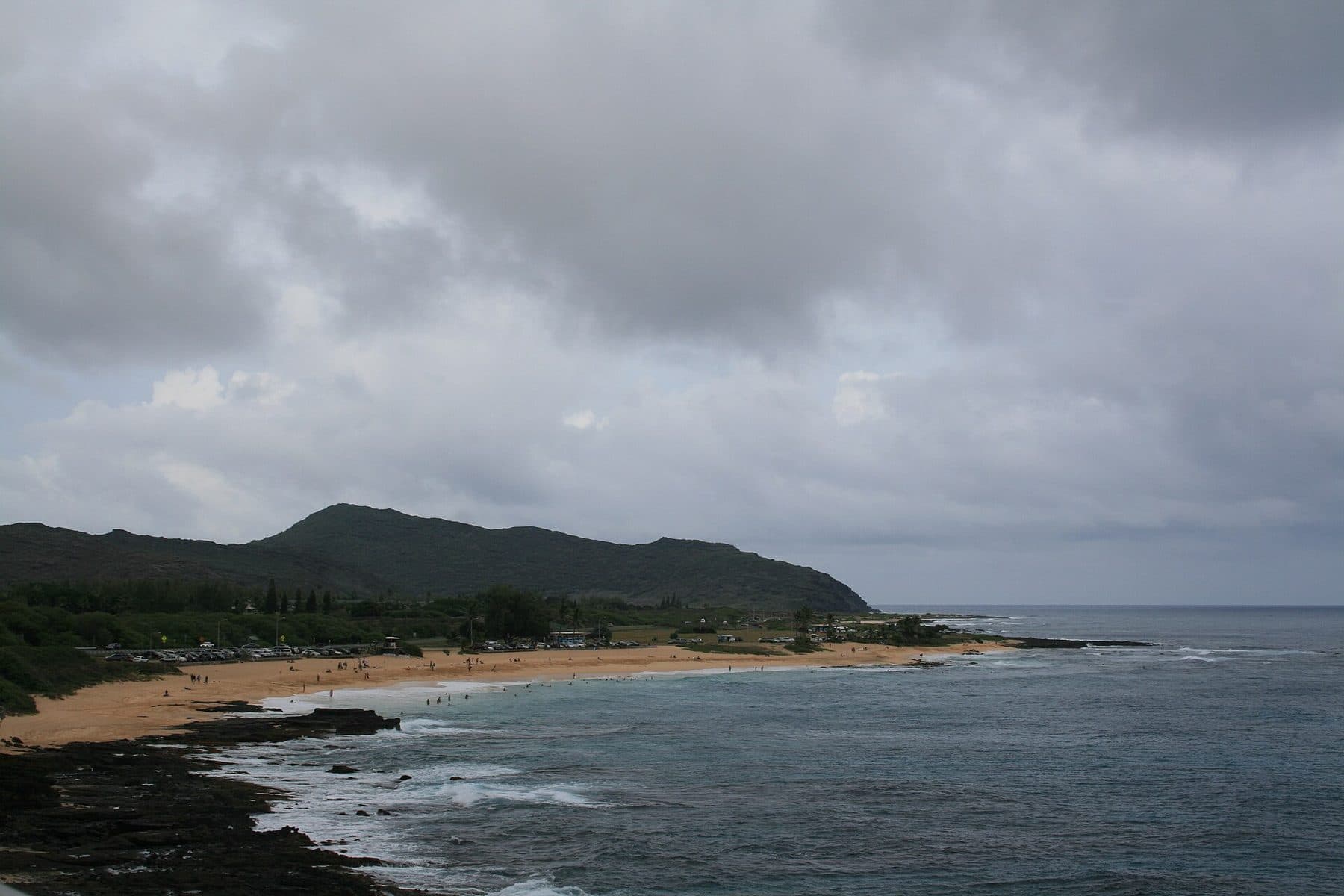Koko Head rising above the coast, seen from Hālona Blowhole