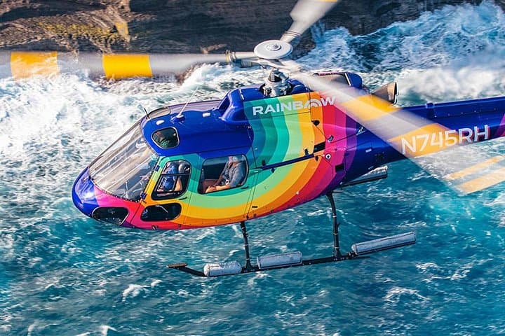 Enjoy a doors off or on helicopter tour around the Kona Coast